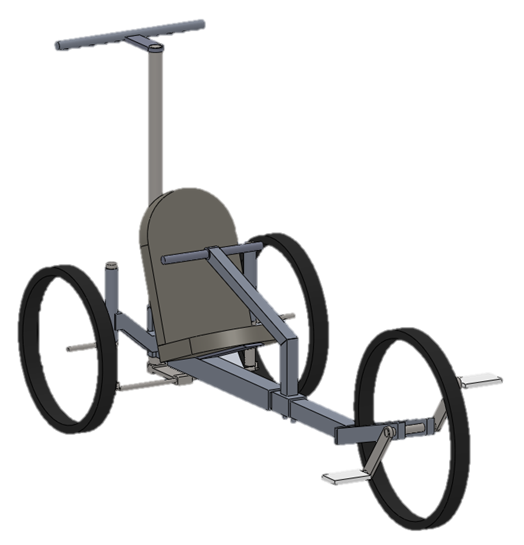 Illustration of custom tricycle design.